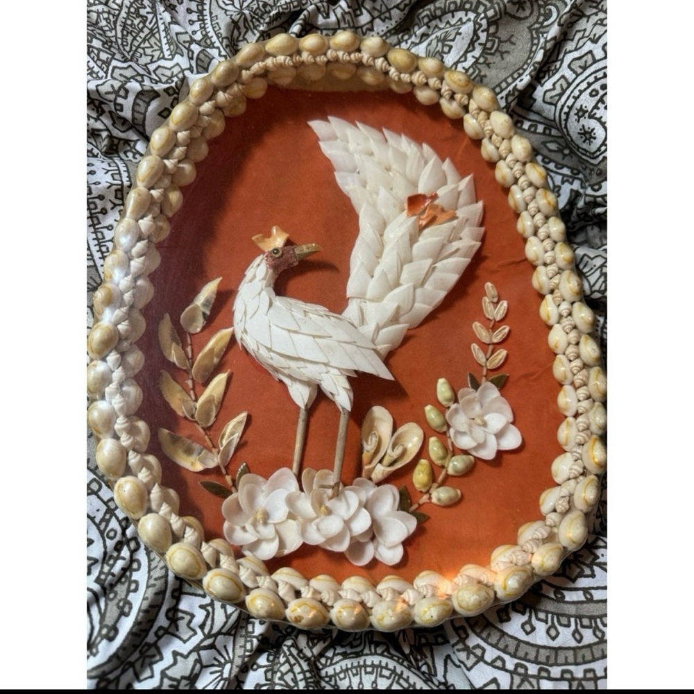 Shell Art Bird Wall Decor